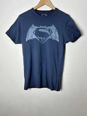 Buy Batman Vs Superman T Shirt Small Navy Print DC Comics Movie Mens • 8.99£