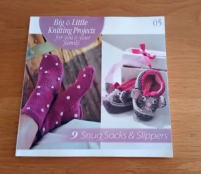 Buy Big & Little Knitting Projects Hachette Magazine Number 5 Snug Socks & Slippers • 2.99£