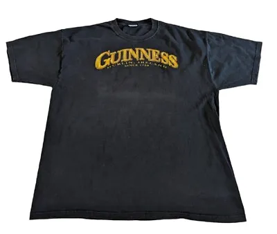 Buy Vintage Guinness Wooden Tanker Double Sided T-shirt Black XXL Jerzees Tag  • 16.99£