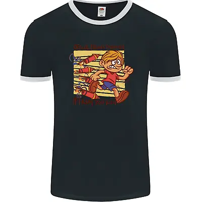 Buy Funny Firework Bonfire Night Guy Fawkes Mens Ringer T-Shirt FotL • 11.99£