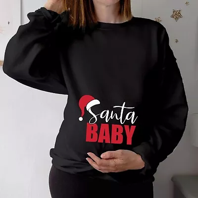 Buy SWEATSHIRT (5124) SANTA BABY Hat Maternity Pregnancy Mum To Be Christmas Jumper • 19.95£