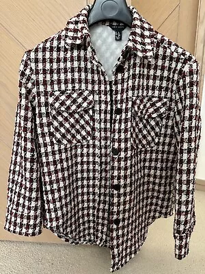 Buy New Look Shacket Jacket Over-shirt Petite Size XS 6 Check Tweed • 10.99£