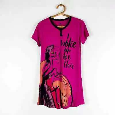 Buy Disney Cruella DeVille I Woke Up Like This Pink Sleepshirt Nightgown Size XS/S • 20.84£