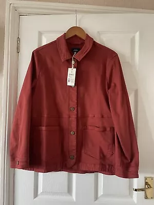 Buy Joules Imogen Soft Red Denim Jacket Size 16/18 BNWT Next Day Post🐇 RRP79.95 • 26.99£
