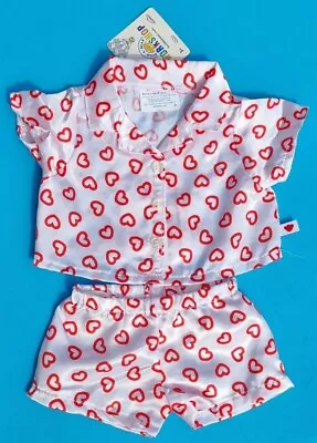 Buy BUILD A BEAR PJ's Sleeper Outfit BNWT Girls Red Satin Harts  • 18.99£