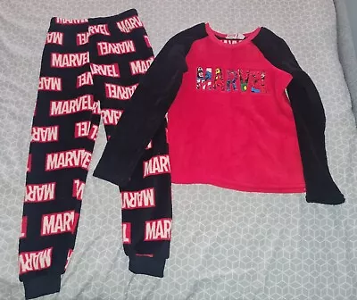 Buy  Boys Marvel Fleece Pyjamas, Age 7-8 Years • 0.99£