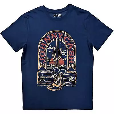 Buy Johnny Cash T-Shirt Sunday Morning New Navy Official • 15.95£