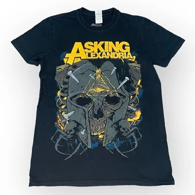 Buy Asking Alexandria Metal Rock Band Merch T Shirt Skull Print Graphic Size Medium • 14.99£