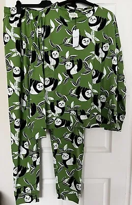Buy Women’s Next Green Panda Pyjamas Size XL Tall 20-22 New With Tag • 21£