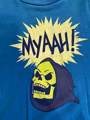 Buy MYAAH! Skeletor Head Blue T-Shirt MOTU Masters Of The Universe XL RIPT • 23.62£
