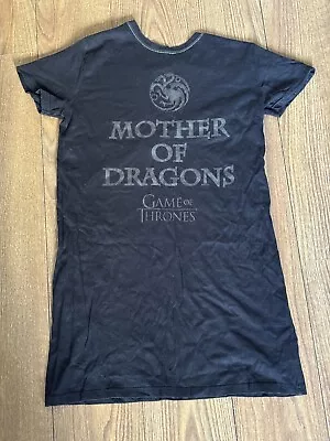 Buy Game Of Thrones Mother Of Dragons Black Nightshirt Size Xs Pjs • 1.30£