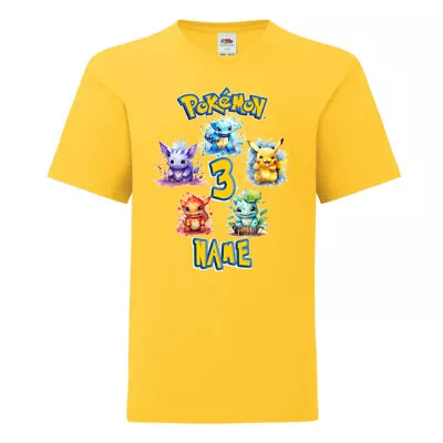 Buy Pokemon Kids Personalised T-shirt Any Name Any Age • 8.50£