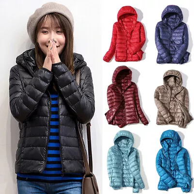 Buy Women's Winter Warm Coat Casual Hooded Windproof Tops Duck Down Puffer Jacket • 16.99£