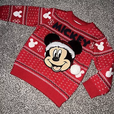 Buy Mickey Mouse Baby Christmas Jumper Age 12-18 Months  • 3£