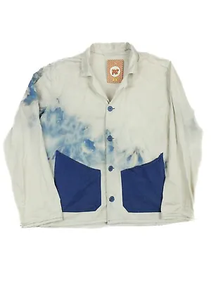 Buy Reclaimed Vintage White & Blue Galaxy Tie Dye Utility/Chore Jacket -XL- RWCJ031 • 39.99£