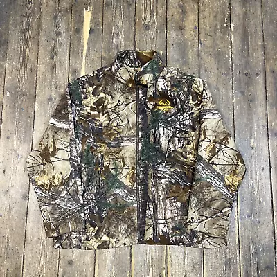 Buy Real Tree Fleece Mens Vintage Full Zip Hunting Camo Jacket, Green, 2XL • 45£