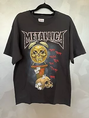 Buy Vtg Metallica Tshirt Life Is Pain Death Is Pain Mens Sz M Skulls Rock Black Tick • 61.27£