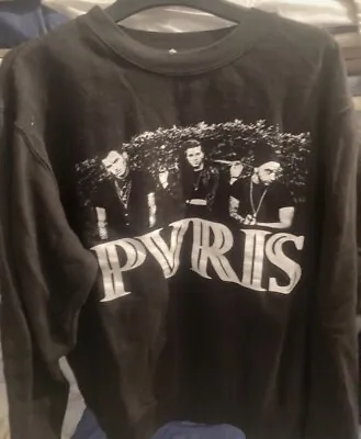 Buy Pvris Jumper Rare Pop Rock Band Merch Sweatshirt Pullover Size Large Black • 17.30£