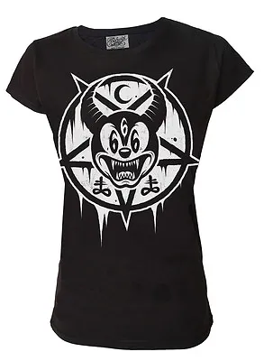 Buy Darkside - MICKEY 666 - Women's Capsleeve T-Shirt / Gothic / Occult Fashion • 16.95£