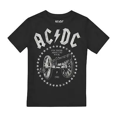 Buy AC/DC Boys T-shirt About To Rock Cannon Top Tee 7-13 Years Official • 9.99£