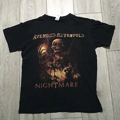 Buy Avenged Sevenfold Shirt Mens Medium Black Cotton Nightmare Band Heavy Metal  • 14.95£