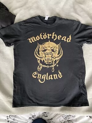 Buy Motörhead T Shirt Official Gold Print 81 Tour Hawkwind Metallica Iron Maiden  • 10.50£