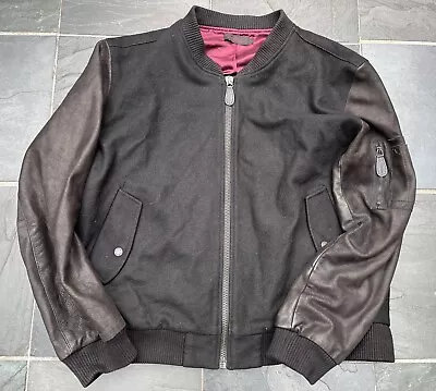 Buy Doc Martens Bomber Jacket Woollen With Leather Sleeves, Lined M1 Style • 38£
