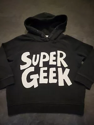 Buy Next Myleene Klass Super Geek Black Hoodie Age 2-3 Years • 4£