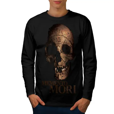 Buy Wellcoda Memento Mori Death Mens Long Sleeve T-shirt, Indian Graphic Design • 17.99£