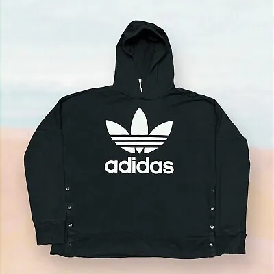Buy Adidas Hoodie Boys 13-14Y Black Pullover Oversized Spell Out Trefoil Logo  • 10.49£