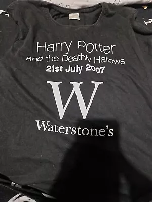 Buy Harry Potter & The Deathly Hallows Launch Day T-Shirt Waterstones Staff Muggle • 40£