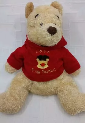 Buy Disney Store Winnie The Pooh Soft Toy Plush With  Love From Santa  Hoodie On • 6.99£