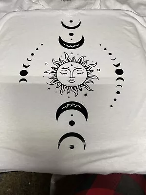 Buy Celestial Sun And Moon Graphic Tee V-Neck • 17.05£