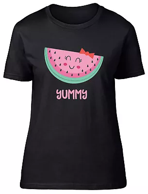 Buy Cute Nerdy Watermelon Womens T-Shirt Yummy Red And Green Fruit Ladies Gift Tee • 8.99£