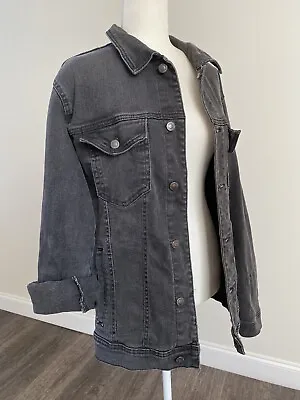 Buy Zara Women's Black Stretch Pockets LS Denim Jeans Jacket Sz XL • 22.39£