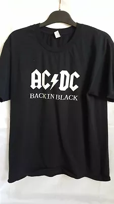 Buy AC DC Back To Black Gildan T.shirt Size L • 8£