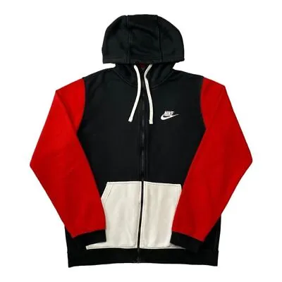 Buy Nike Vintage Black Red And White Retro Zip-Up Hoodie • 35£