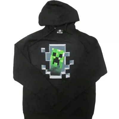 Buy Official Minecraft Creeper Inside Black Hoodie Overhead Minecraft Sweatshirt • 29.95£