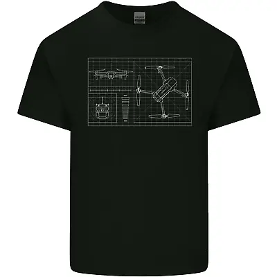 Buy Drone Blueprint Mens Cotton T-Shirt Tee Top • 8.75£