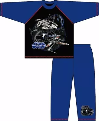 Buy Star Wars Millenium Falcon Boys Long Pyjamas 100% Cotton 5-6 Years • 7.99£