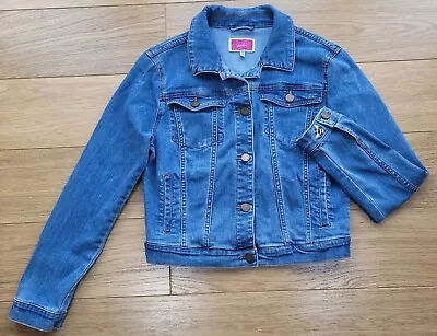 Buy Ladies JOULES Elsa DENIM Button JACKET Embroidered BEE Size 10 MID BLUE • 29.50£