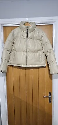Buy Womens Faux Leather Stone Puffer Jacket, Size Uk 14, Bnwt • 15£