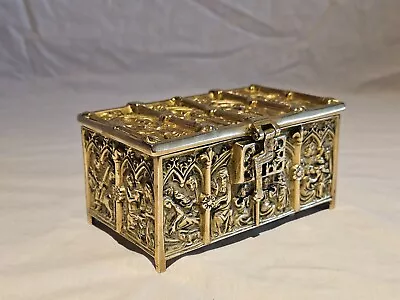 Buy Jewellery Box Communion Box Cast Brass Box – Medieval/ Gothic Style Casket (B3) • 82£