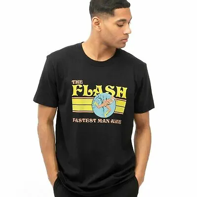 Buy The Flash Mens T-shirt 70s The Fastest Man Alive Official DC Comics • 9.99£