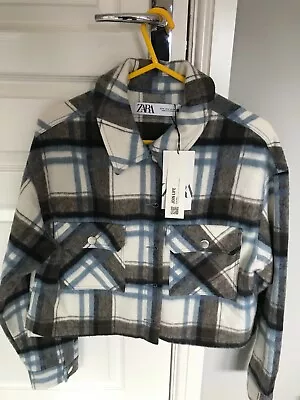 Buy ZARA Ladies Oversized  Shacket Shirt-jacket Checked Ladies Size M  New With Tags • 10£