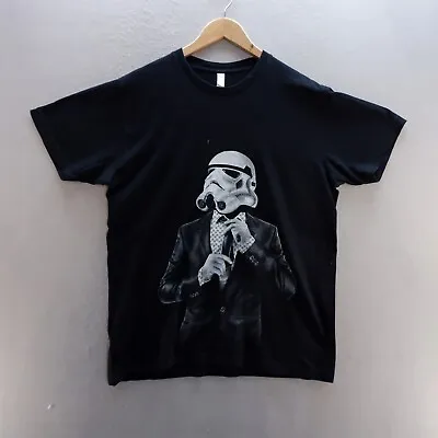 Buy American Apparel T Shirt Large Black Graphic Print Stormtrooper Cotton Mens • 8.09£