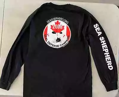 Buy Sea Shepherd Large Long Sleeve Shirt 2008 Seal Defense Campaign Cause Protest • 47.36£