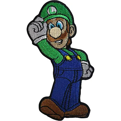 Buy Luigi Patch Iron Sew On Embroidered Badge Super Mario Bros Nintendo Video Game • 2.79£