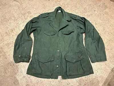 Buy Vintage 1956 French Worker Wear Army Cotton M65 Field Jacket Drill Cotton Small • 0.99£