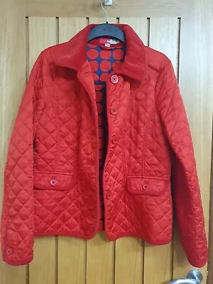Buy Boden Red Lightly Padded Jacket, Cord Trim,  Size 16, Used. • 25£